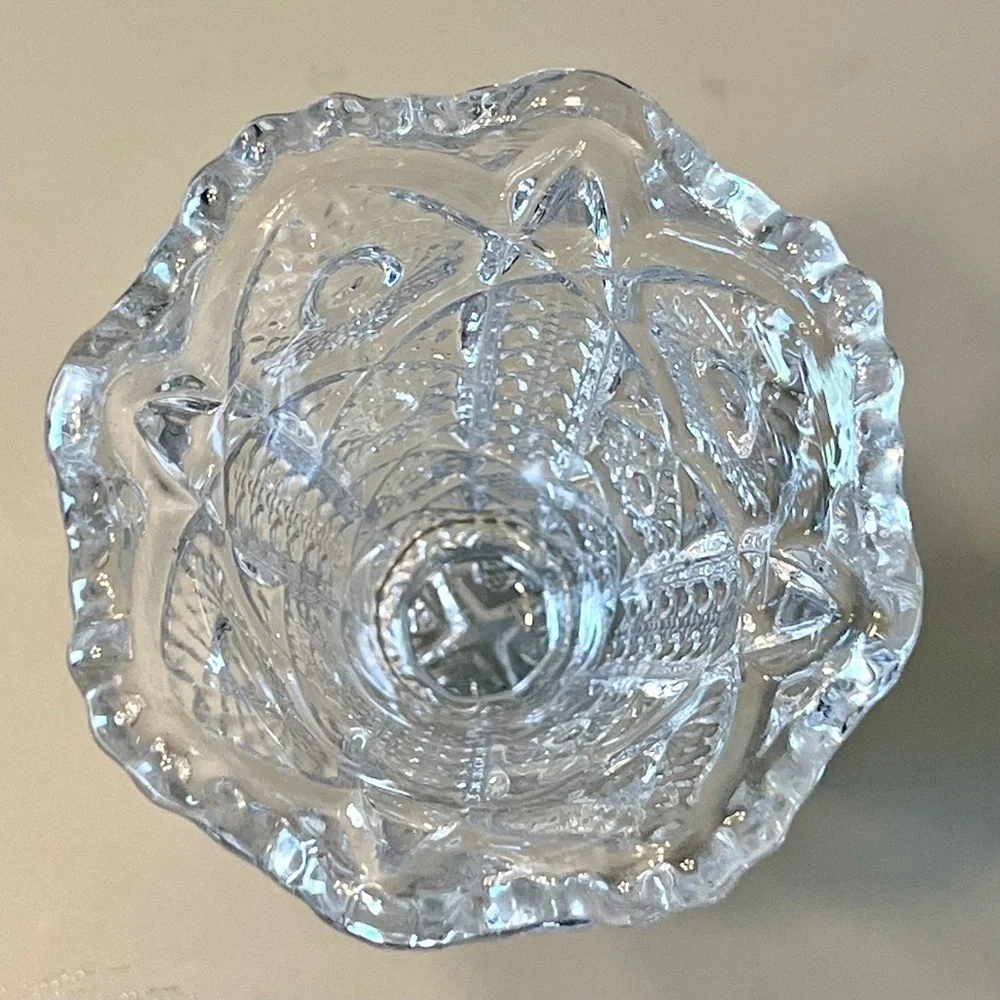 Imperial Glass Arthur Lorch 536 Hobstart & Button Pattern Vase 1980s